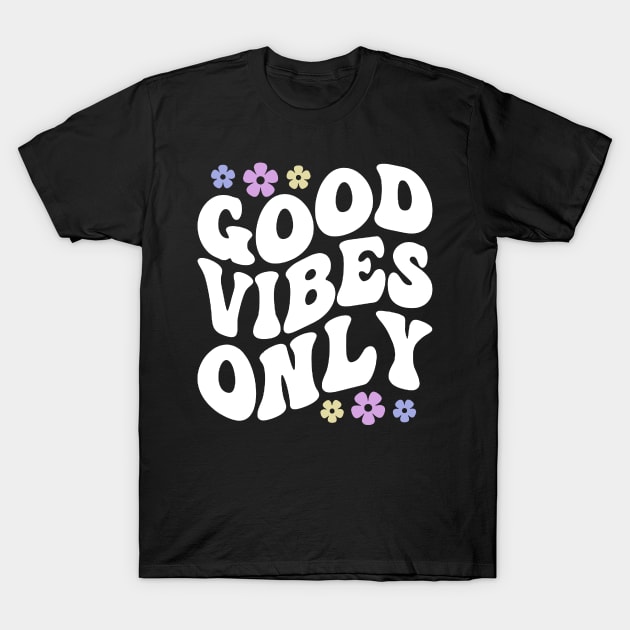 Good vibes only white T-Shirt by Qwerty